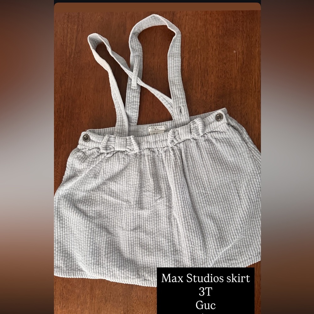 Max Studios Gray Corduroy Skirt